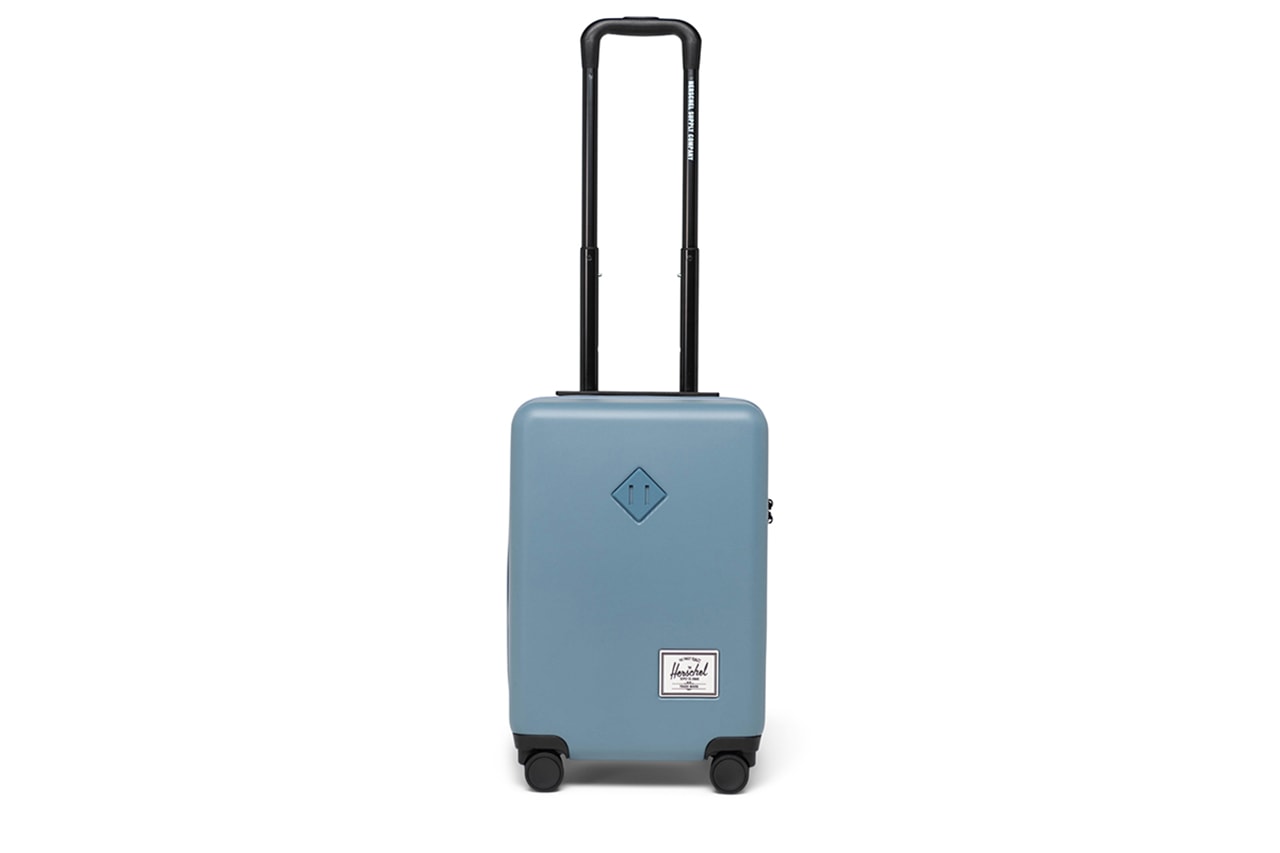 Herschel Releases Heritage Inspired Luggage Capsule carry on trunk suitcase black pink yellow blue gray