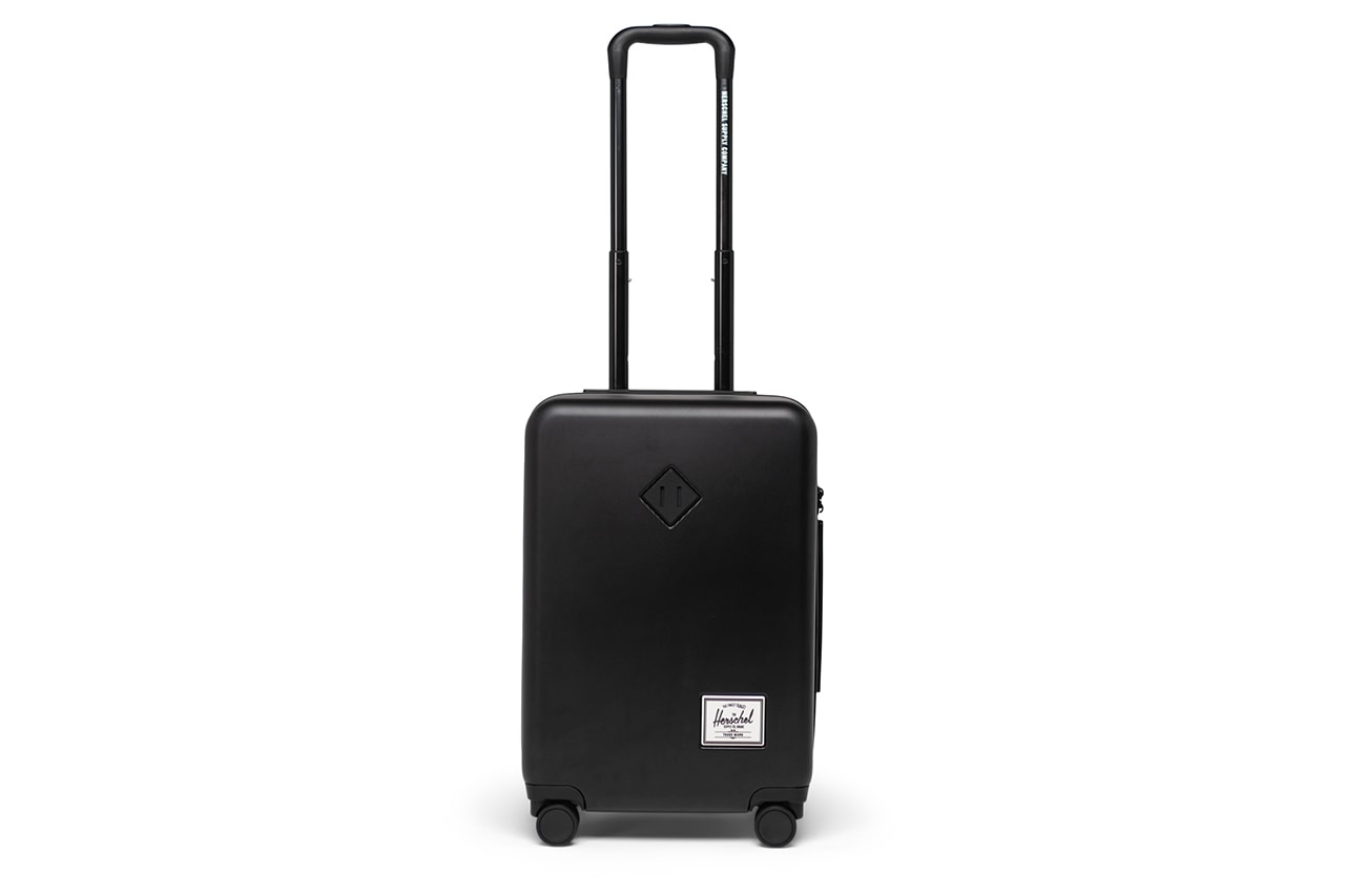 Herschel Releases Heritage Inspired Luggage Capsule carry on trunk suitcase black pink yellow blue gray