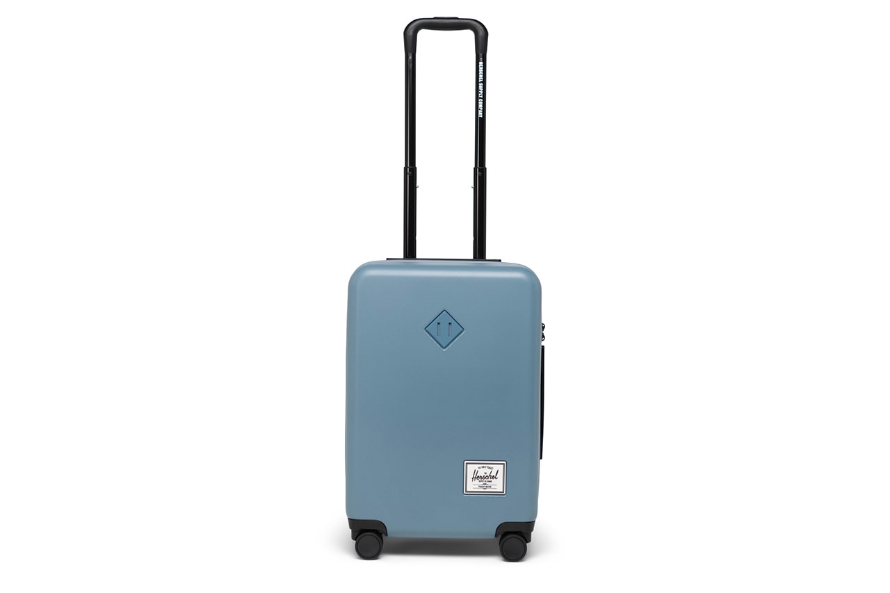 Herschel Releases Heritage Inspired Luggage Capsule carry on trunk suitcase black pink yellow blue gray