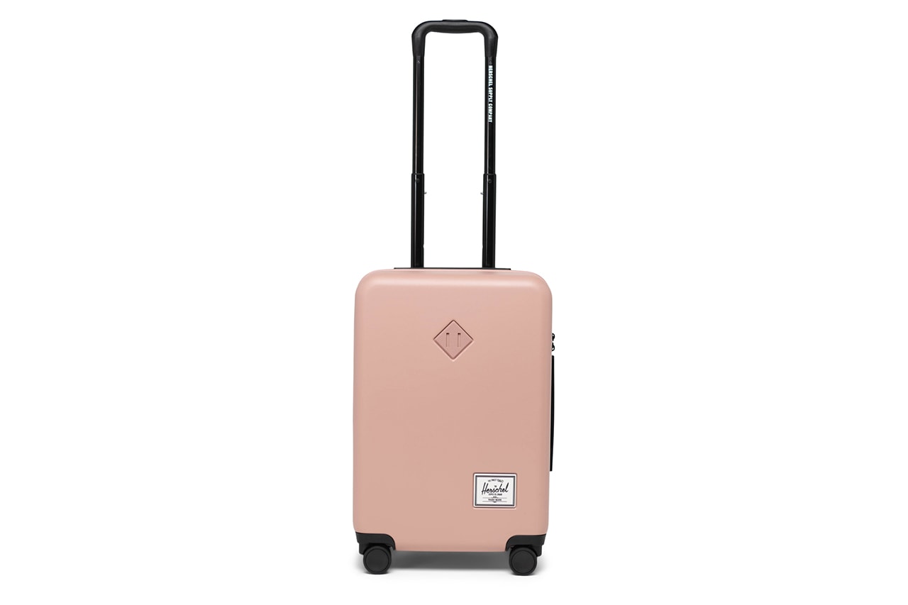 Herschel Releases Heritage Inspired Luggage Capsule carry on trunk suitcase black pink yellow blue gray