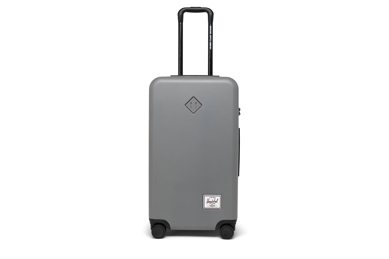 Herschel Releases Heritage Inspired Luggage Capsule carry on trunk suitcase black pink yellow blue gray