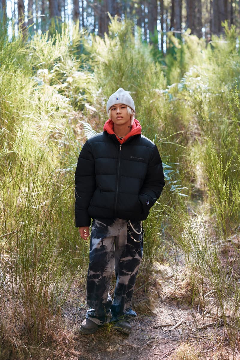 champion fall winter 2023 collection puffer outerwear jackets rochester recycled
