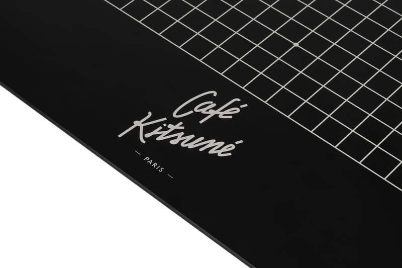 Helinox Cafe maison kitsune collaboration limited edition orange cafe chair table reversible graphic chess checkers release info date price