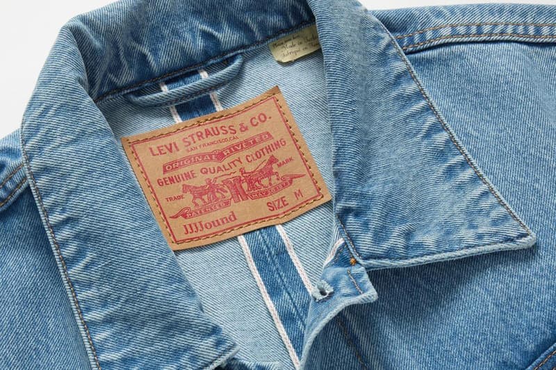 Levis JJJJound SS23 collaboration red ink jacron light wash denim news info