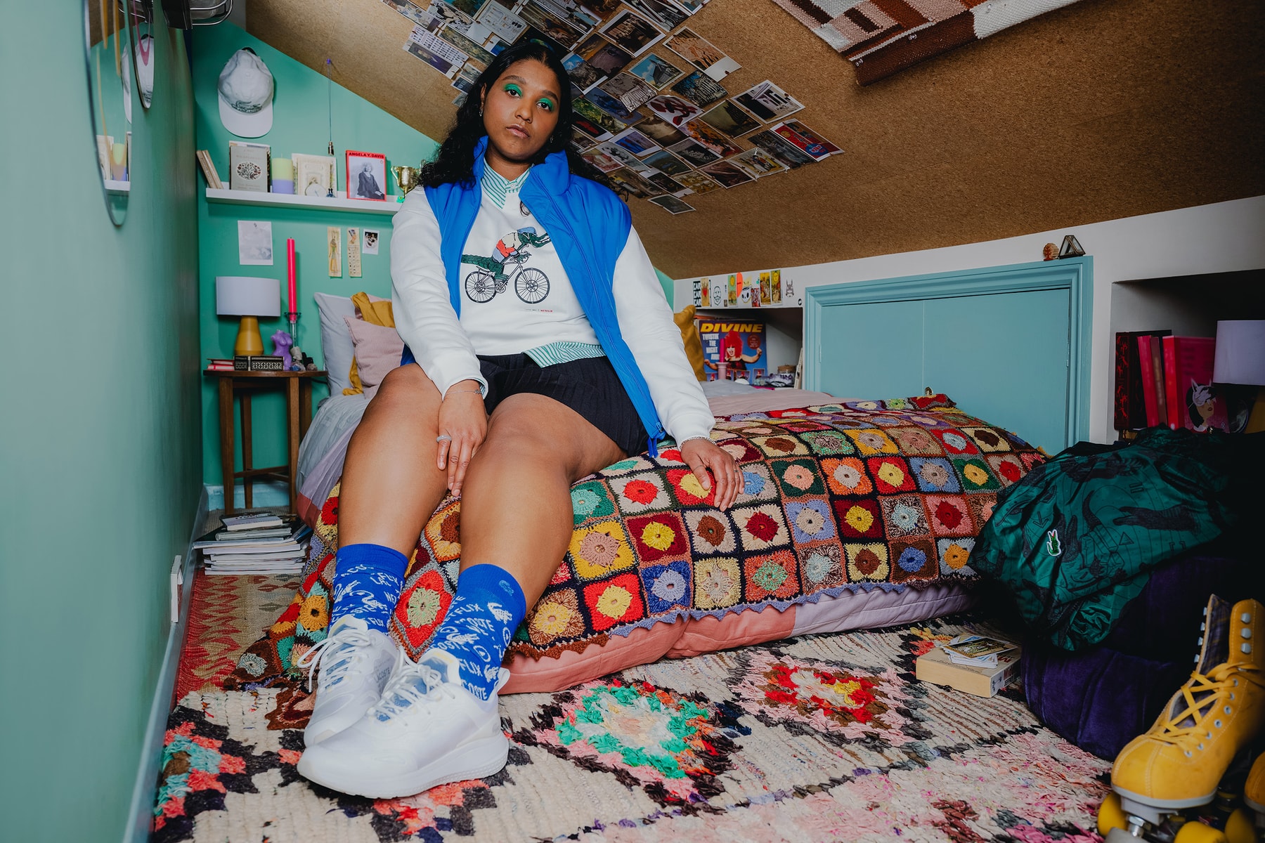 lacoste netflix sex education jade o'belle model artist collab campaign streetwear collection
