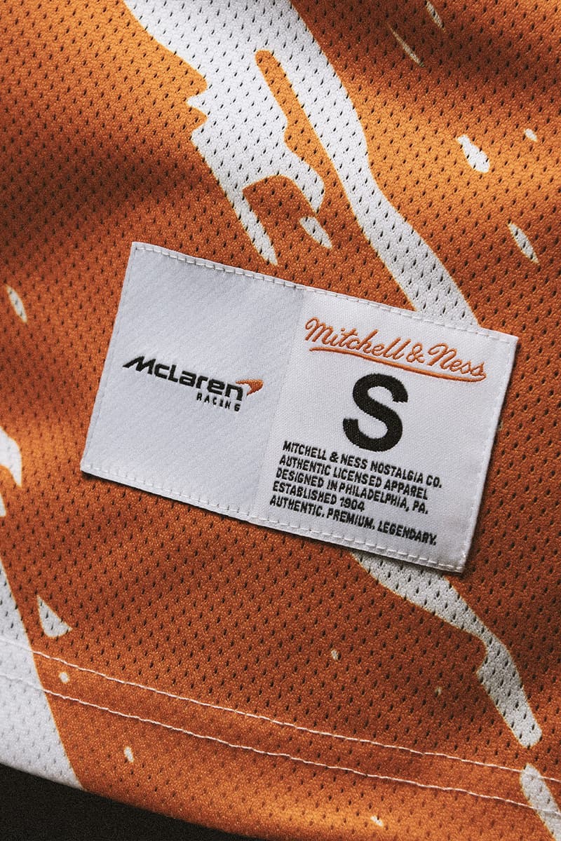 McLaren Announces Mitchell & Ness Collaboration Merch lando norris Oscar Piastri daniel ricciardo formula one formula 1 f1 grand prix miami monaco las vegas