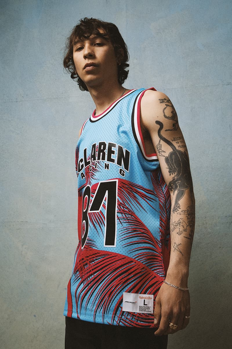 McLaren Announces Mitchell & Ness Collaboration Merch lando norris Oscar Piastri daniel ricciardo formula one formula 1 f1 grand prix miami monaco las vegas