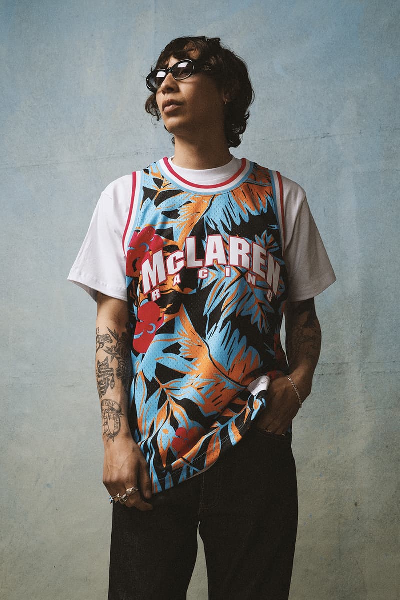 McLaren Announces Mitchell & Ness Collaboration Merch lando norris Oscar Piastri daniel ricciardo formula one formula 1 f1 grand prix miami monaco las vegas