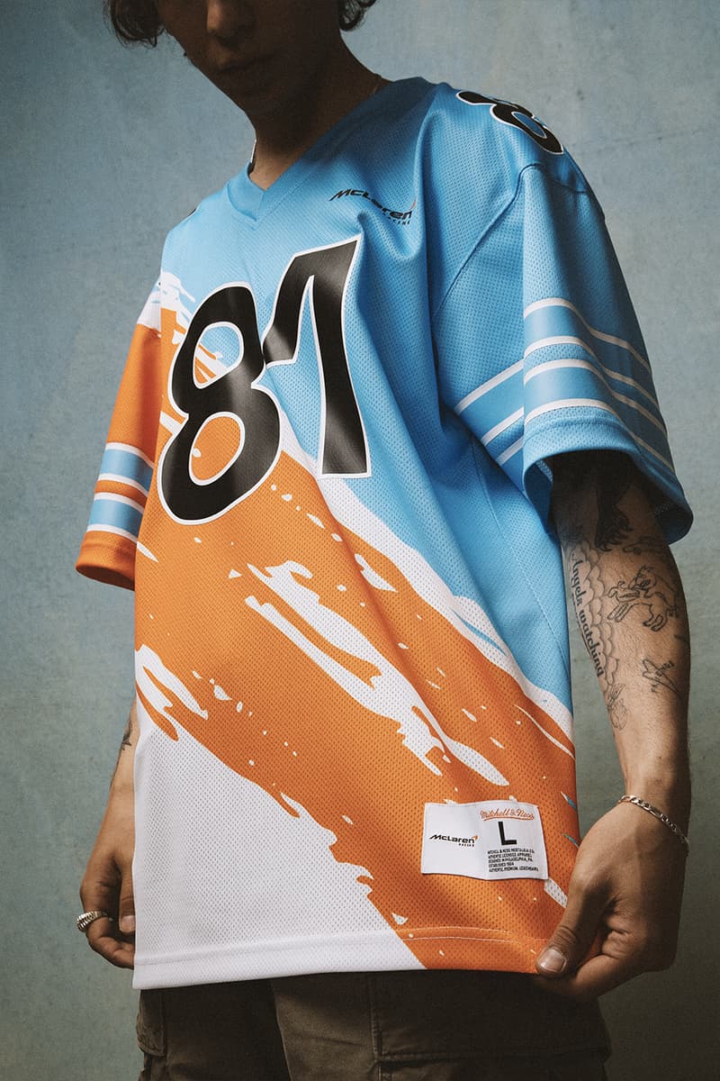 McLaren Announces Mitchell & Ness Collaboration Merch lando norris Oscar Piastri daniel ricciardo formula one formula 1 f1 grand prix miami monaco las vegas