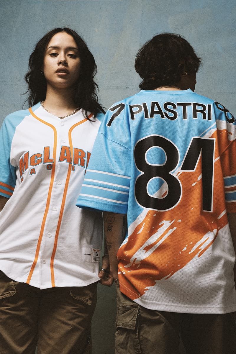 McLaren Announces Mitchell & Ness Collaboration Merch lando norris Oscar Piastri daniel ricciardo formula one formula 1 f1 grand prix miami monaco las vegas