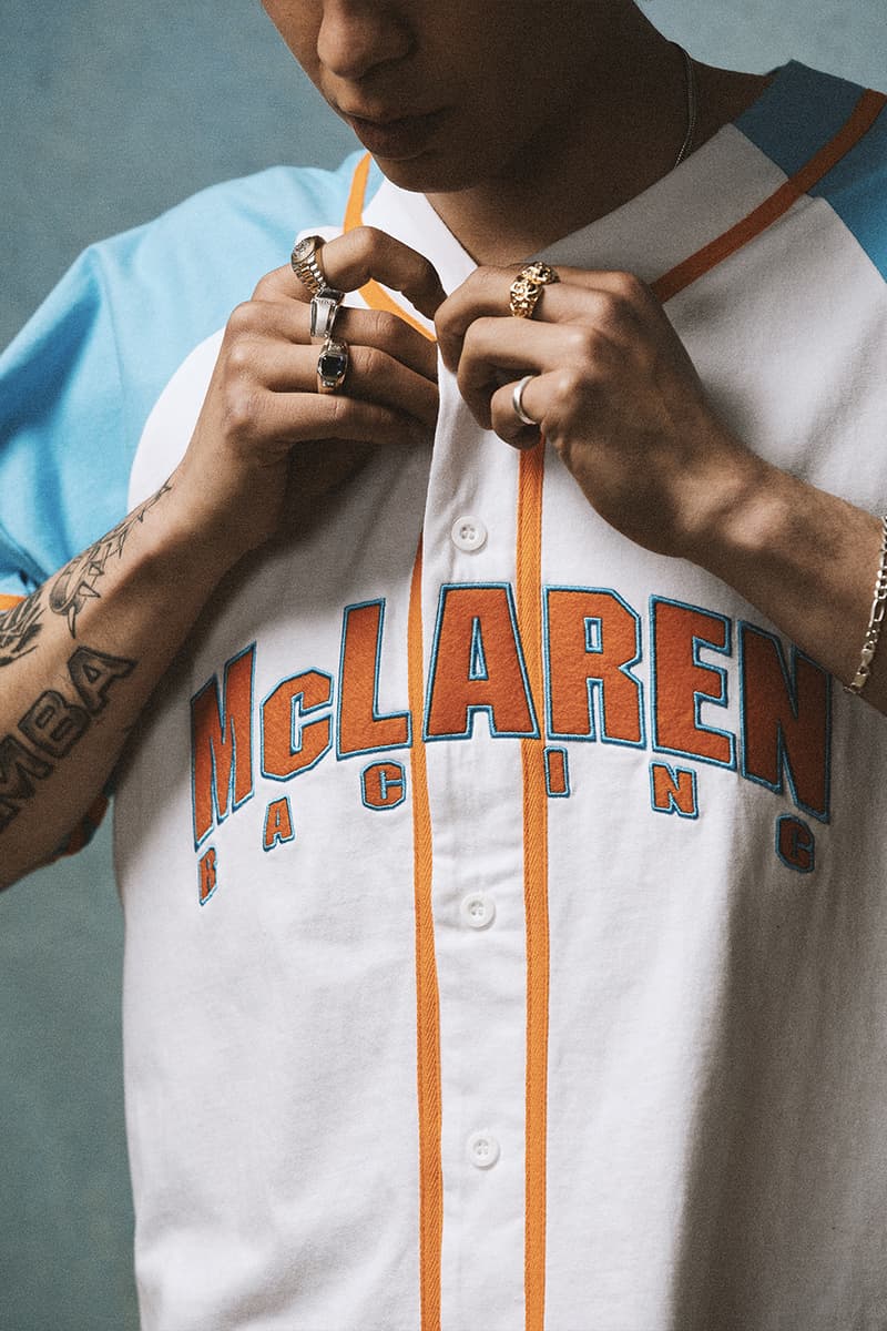 McLaren Announces Mitchell & Ness Collaboration Merch lando norris Oscar Piastri daniel ricciardo formula one formula 1 f1 grand prix miami monaco las vegas