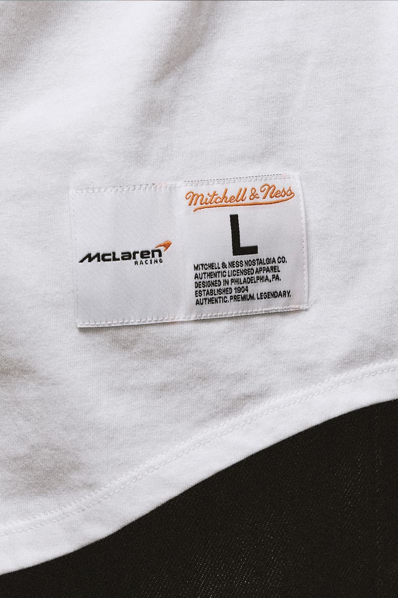 McLaren Announces Mitchell & Ness Collaboration Merch lando norris Oscar Piastri daniel ricciardo formula one formula 1 f1 grand prix miami monaco las vegas
