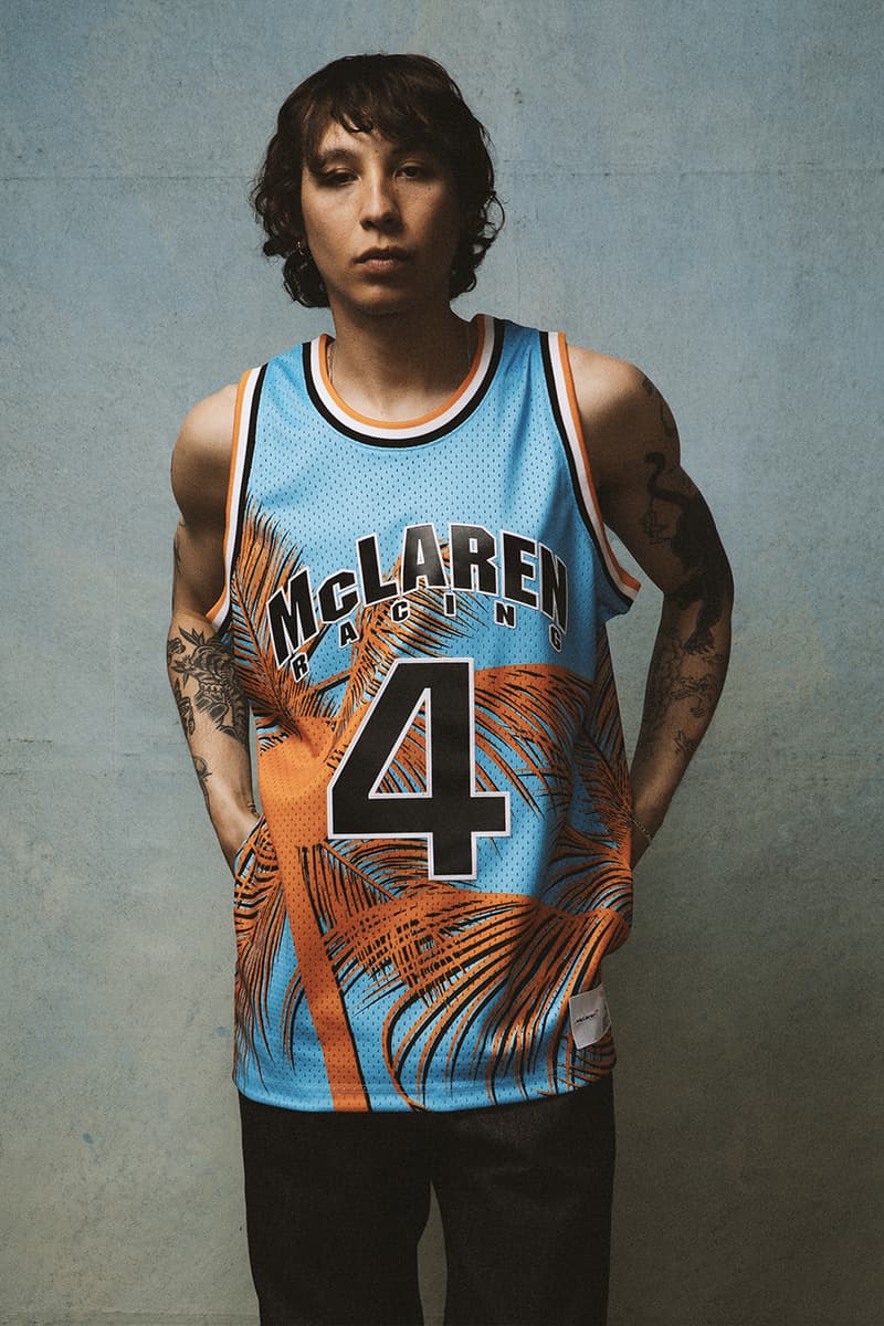 McLaren Announces Mitchell & Ness Collaboration Merch lando norris Oscar Piastri daniel ricciardo formula one formula 1 f1 grand prix miami monaco las vegas