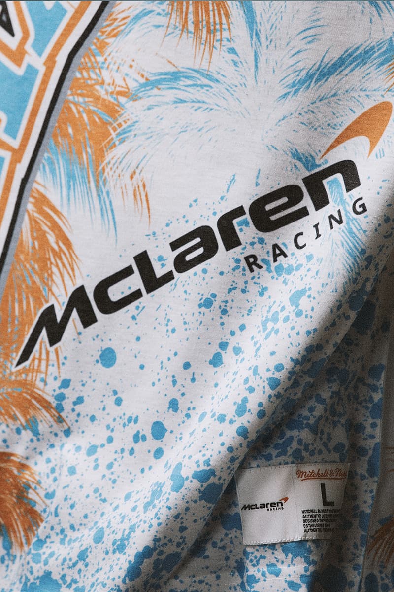 McLaren Announces Mitchell & Ness Collaboration Merch lando norris Oscar Piastri daniel ricciardo formula one formula 1 f1 grand prix miami monaco las vegas