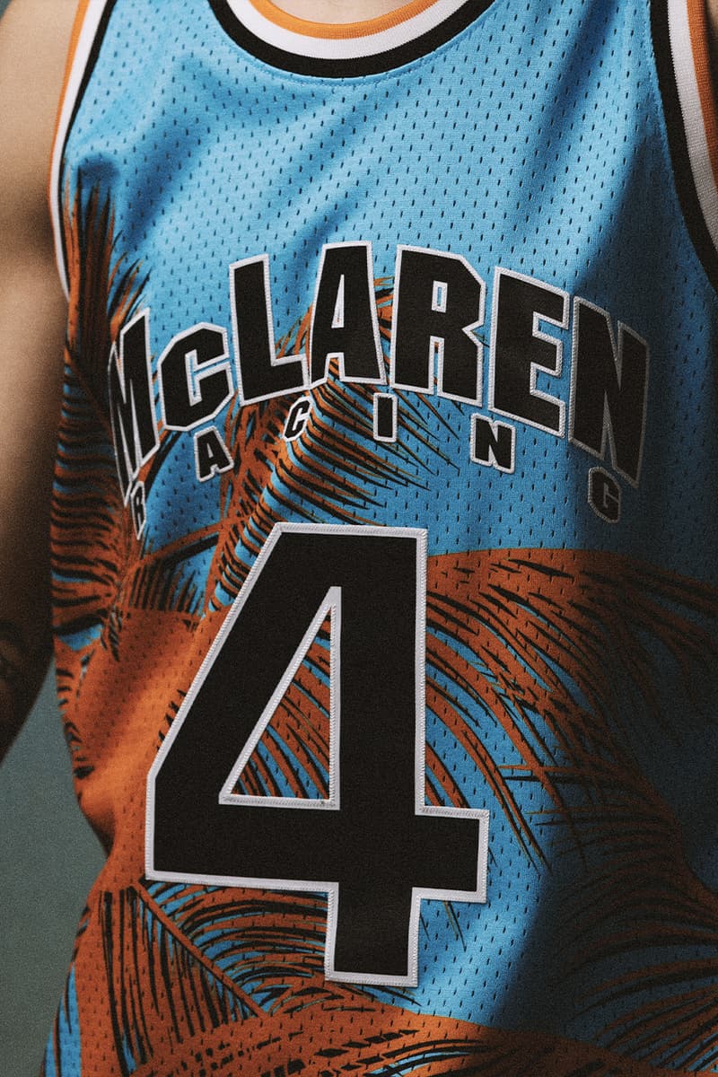 McLaren Announces Mitchell & Ness Collaboration Merch lando norris Oscar Piastri daniel ricciardo formula one formula 1 f1 grand prix miami monaco las vegas