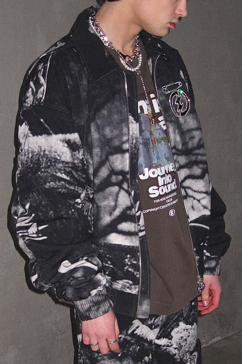 CEEC Brings The Spirit of Rock in Spring/Summer 23 Collection hoodie jacket cargo pants denim t shirt blue black white