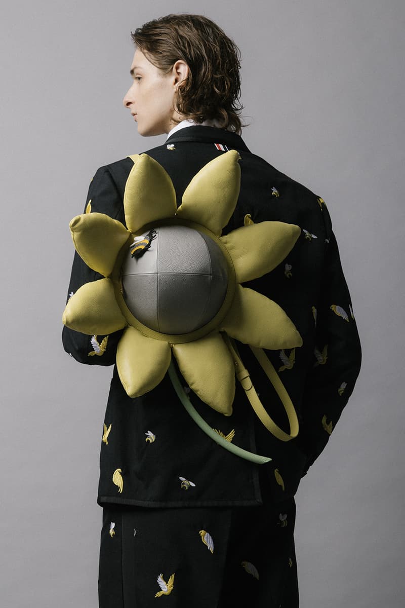 Thom Browne HBX Spring Drop Sunflower Backpack Birds and Bees Release Info