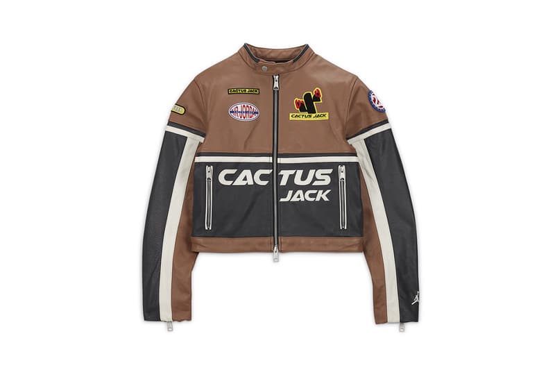 travis scott jordan brand leather jacket pants lace pants bodysuits tank cactus jack release date info store list buying guide photos price
