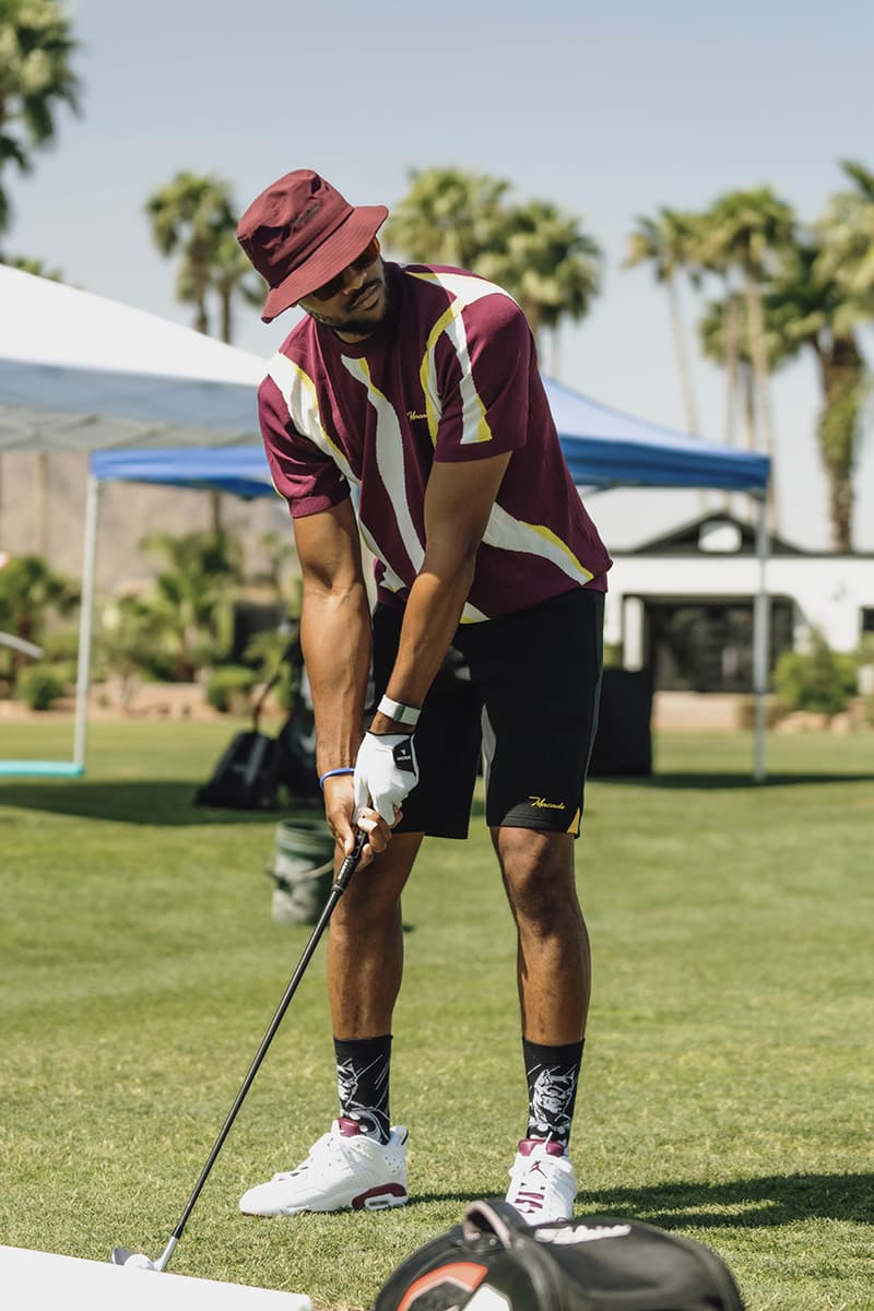Macade Tap Brice Butler For Limited Edition Capsule hoodie bucket hat cargo pants knit shirt polo black white red gold