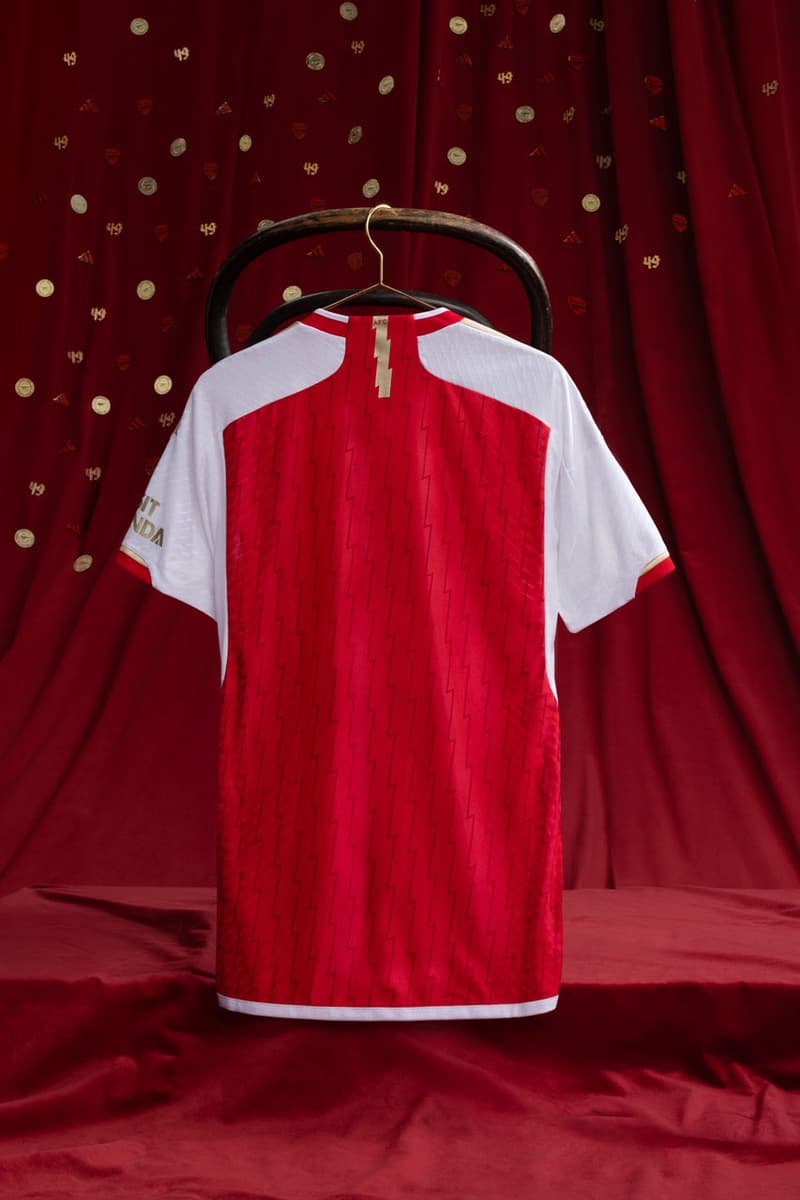 Arsenal adidas 2023/24 Home Jersey Football Soccer Premier League Sports Gabriel Jesus Martinelli Three Stripe