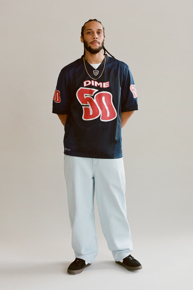 Dime Drops Comfort-Focused and Versatile Summer 2023 Collection lookbook windbreaker jackets jeans denim caps polo shirts football jersey bucket hat