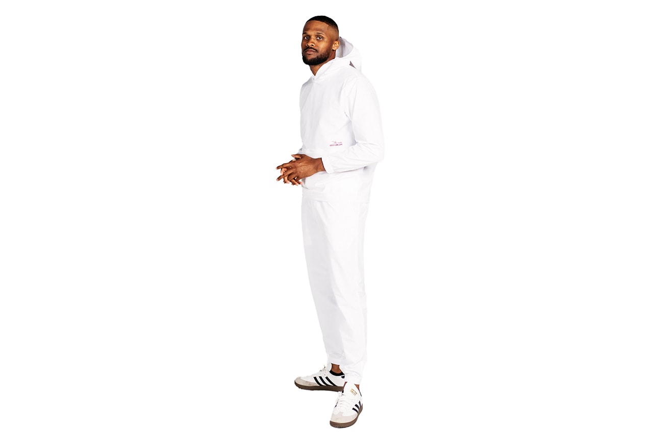 Macade Tap Brice Butler For Limited Edition Capsule hoodie bucket hat cargo pants knit shirt polo black white red gold