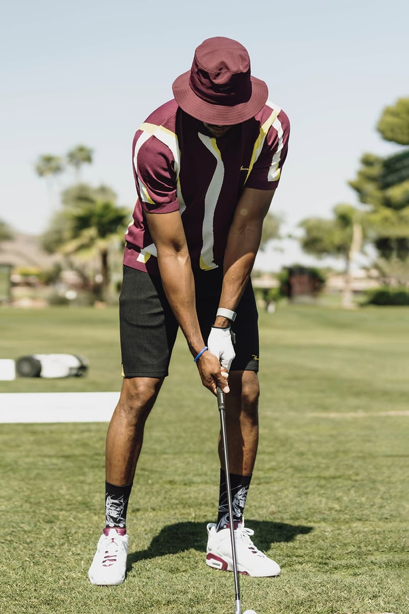 Macade Tap Brice Butler For Limited Edition Capsule hoodie bucket hat cargo pants knit shirt polo black white red gold