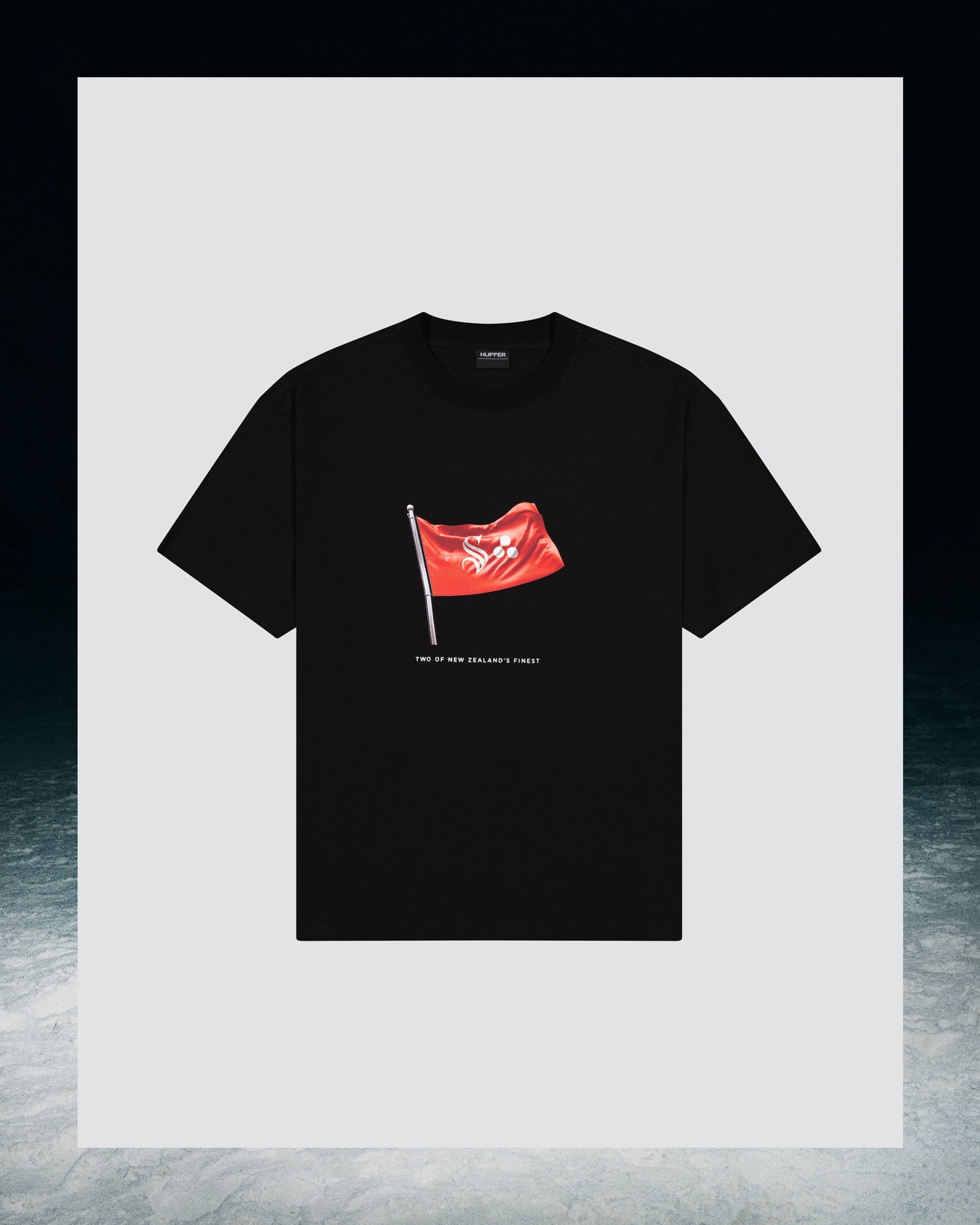 Steinlager Huffer Winter Collaboration Collection jacket beanie t-shirt long sleeve blue red black