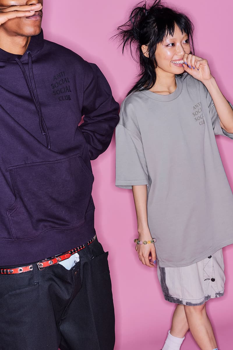anti social social club aw23 mainline premium body glove collab tees hoodie socks sweatshirt