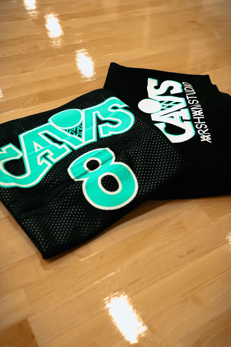 Daniel Arsham Studio cleveland cavaliers nba jersey teal black white jersey meshrelease info