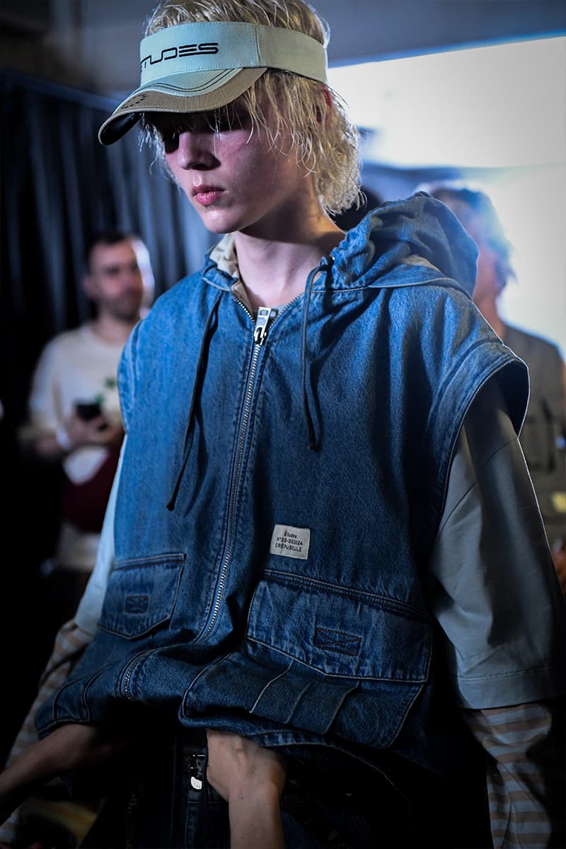 Études SS24 Collides Soft Tailoring With Technical Details backstage first looks paris show