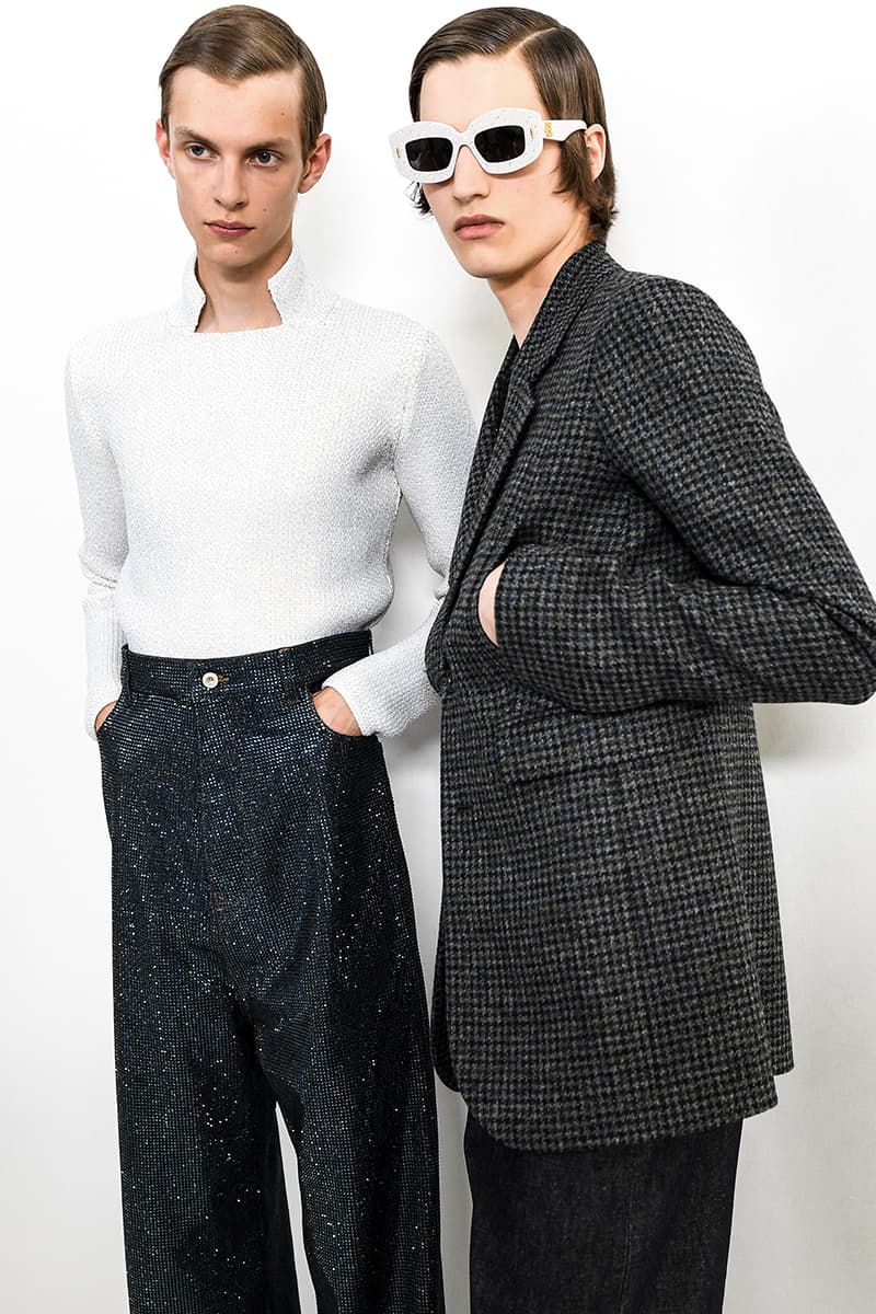Loewe SS24 Dazzles With Glitter jonathan anderson jw anderson glitter boys glamour glam runway catwalk paris fashion week spring/summer 2024 pfw