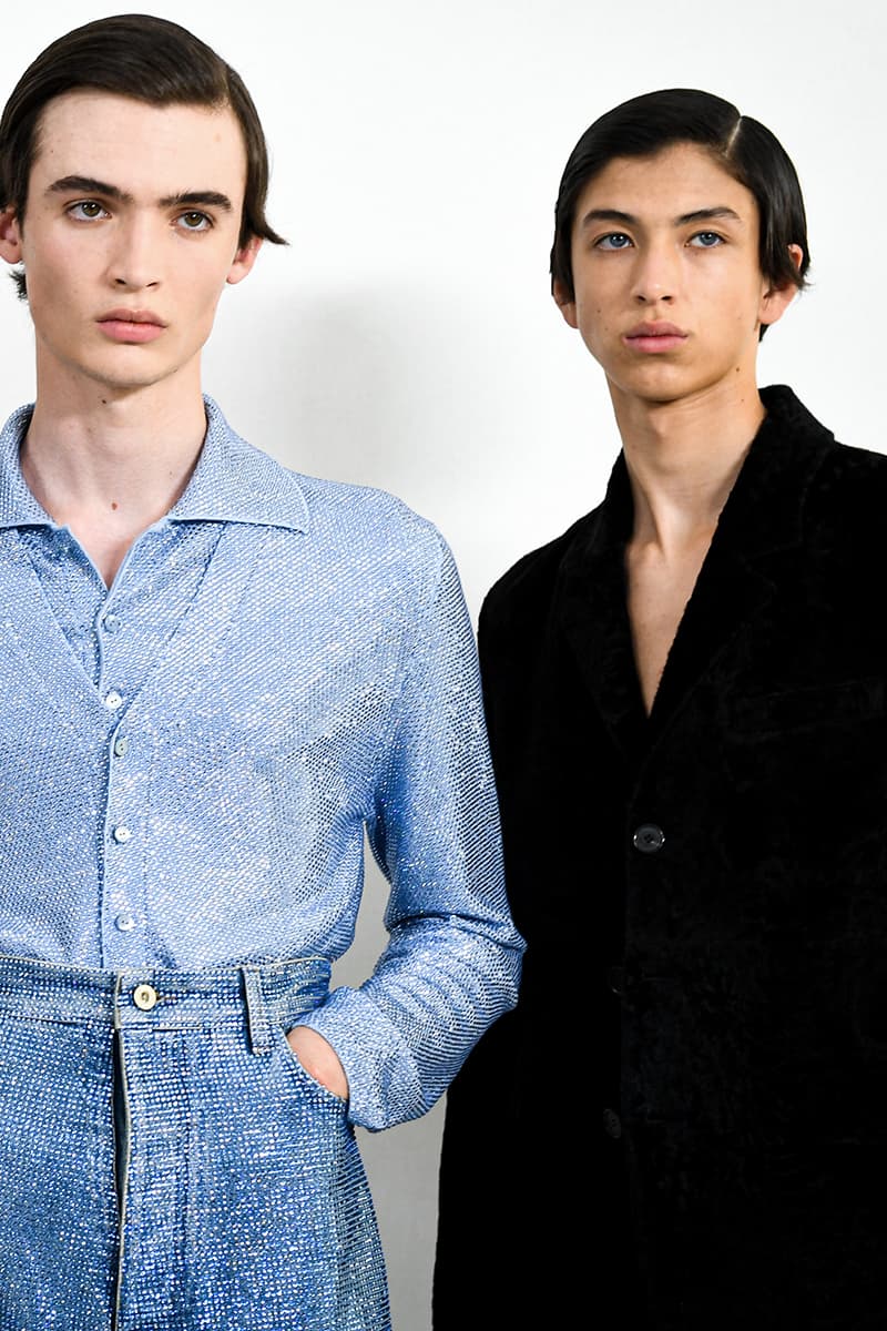 Loewe SS24 Dazzles With Glitter jonathan anderson jw anderson glitter boys glamour glam runway catwalk paris fashion week spring/summer 2024 pfw