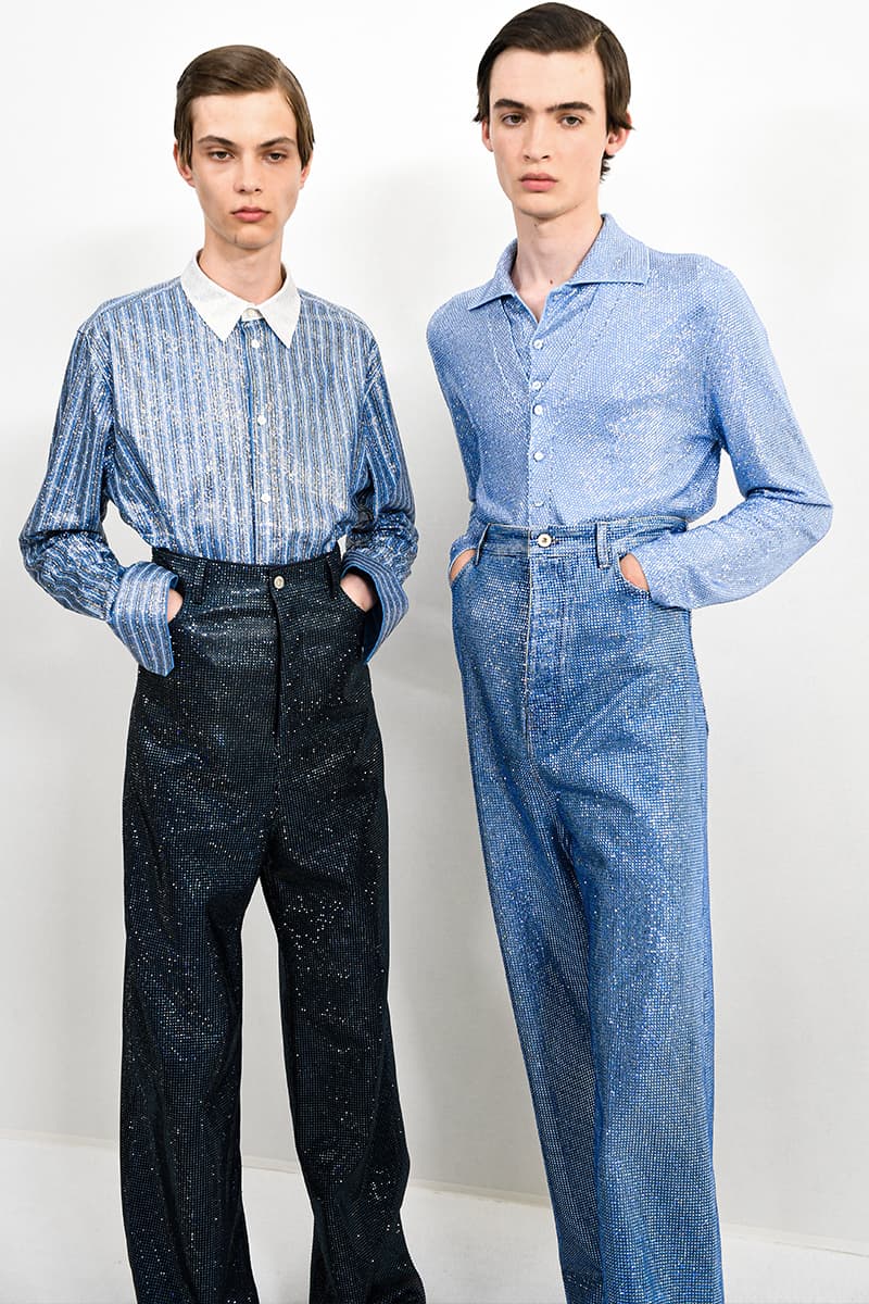 Loewe SS24 Dazzles With Glitter jonathan anderson jw anderson glitter boys glamour glam runway catwalk paris fashion week spring/summer 2024 pfw