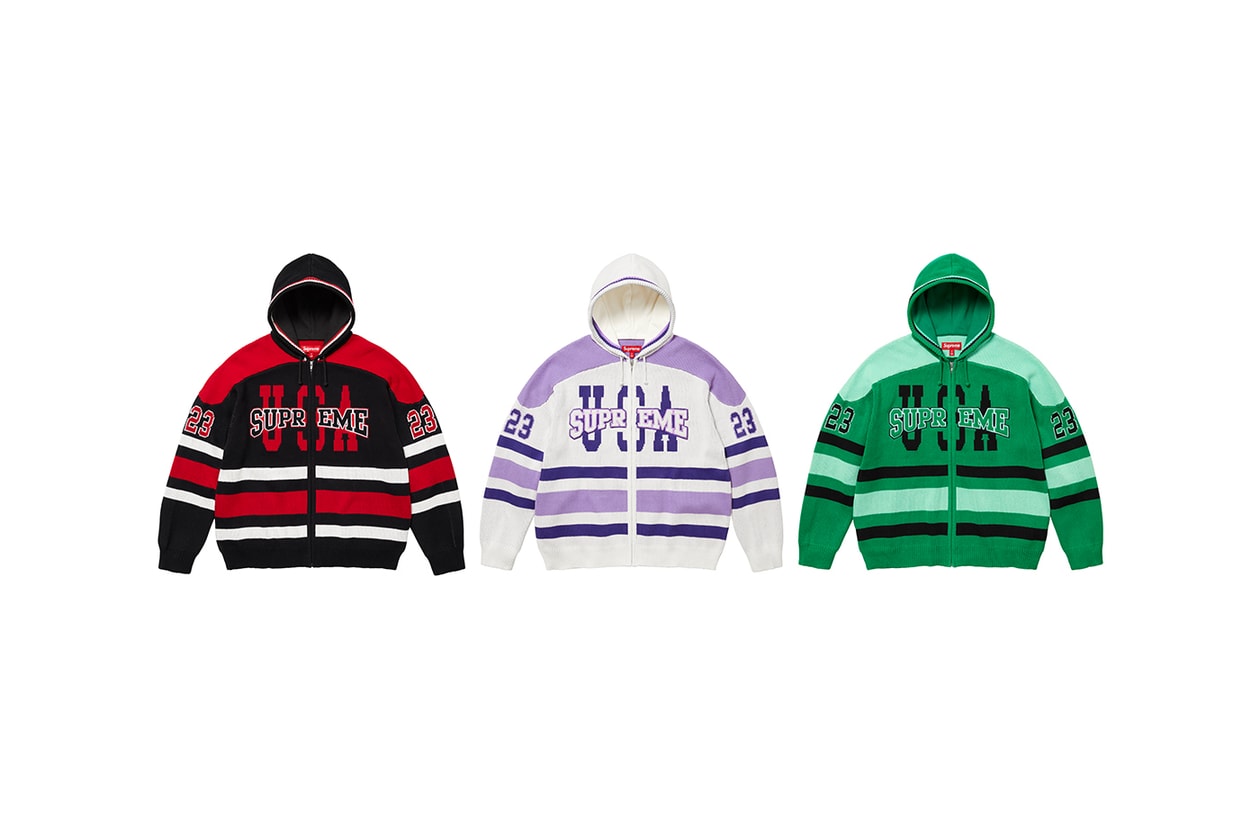 Supreme Fall/Winter 2023 Full Collection Lookbook release fw23 Outerwear, Sweatshirts, Tops, Tees, Bottoms, Hats, Bags and Accessories
