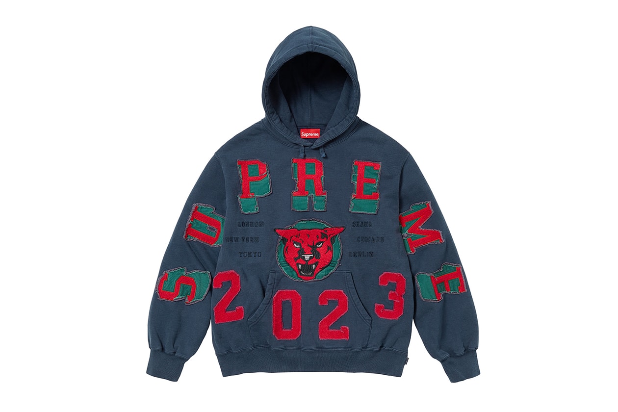 Supreme Fall/Winter 2023 Full Collection Lookbook release fw23 Outerwear, Sweatshirts, Tops, Tees, Bottoms, Hats, Bags and Accessories
