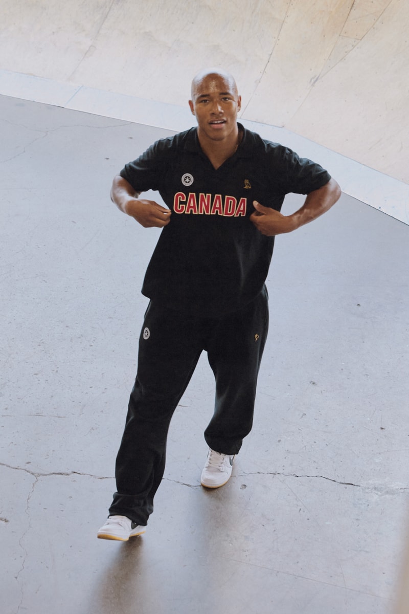 Canada Skateboard x OVO Apparel Collection olympics olympic skateboarding skate hats jersey tops bottoms pants