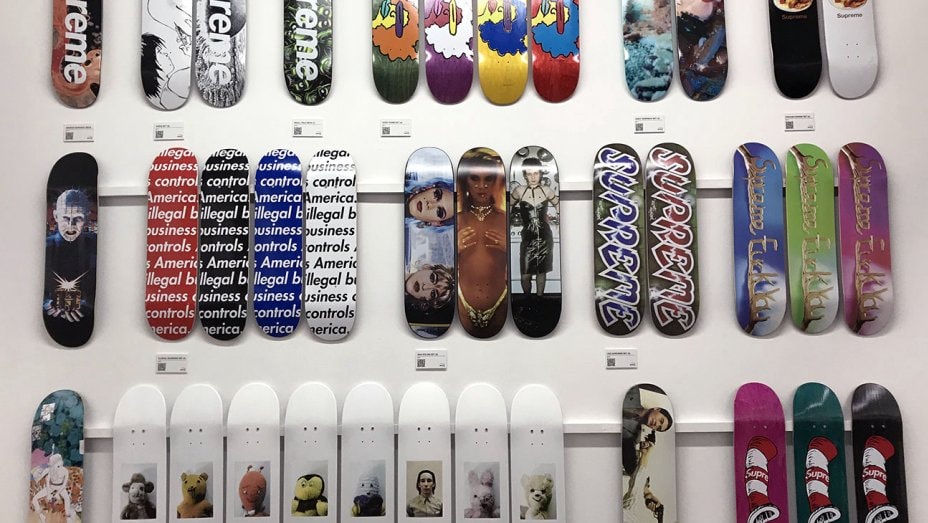 COMPLETE SUPREME DECK COLLECTION ON DISPLAY IN LOS ANGELES