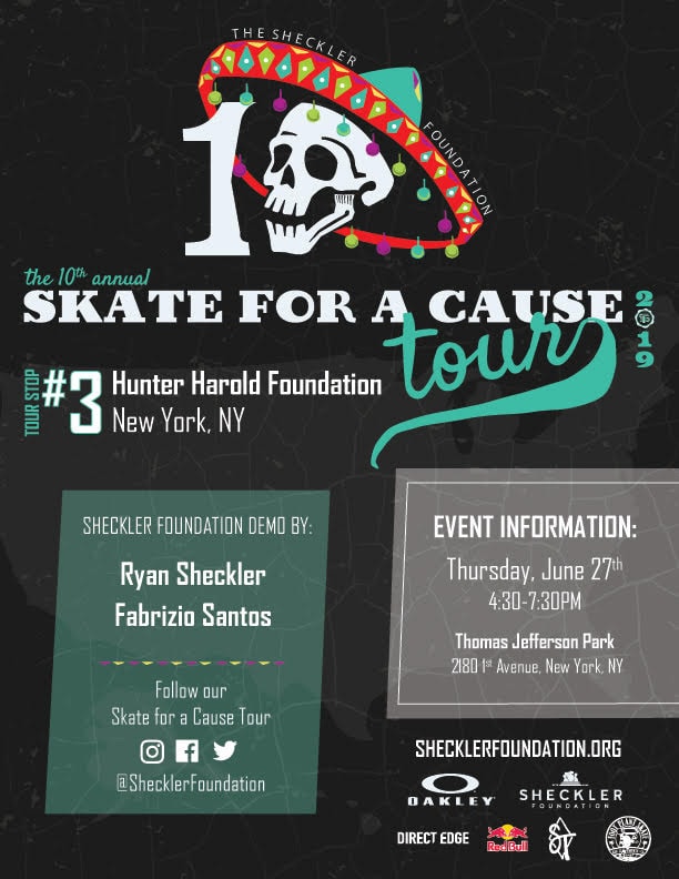 THE SHECKLER FOUNDATION TEAMS UP WITH THE HAROLD HUNTER FOUNDATION FOR 10TH 'SKATE FOR A CAUSE'