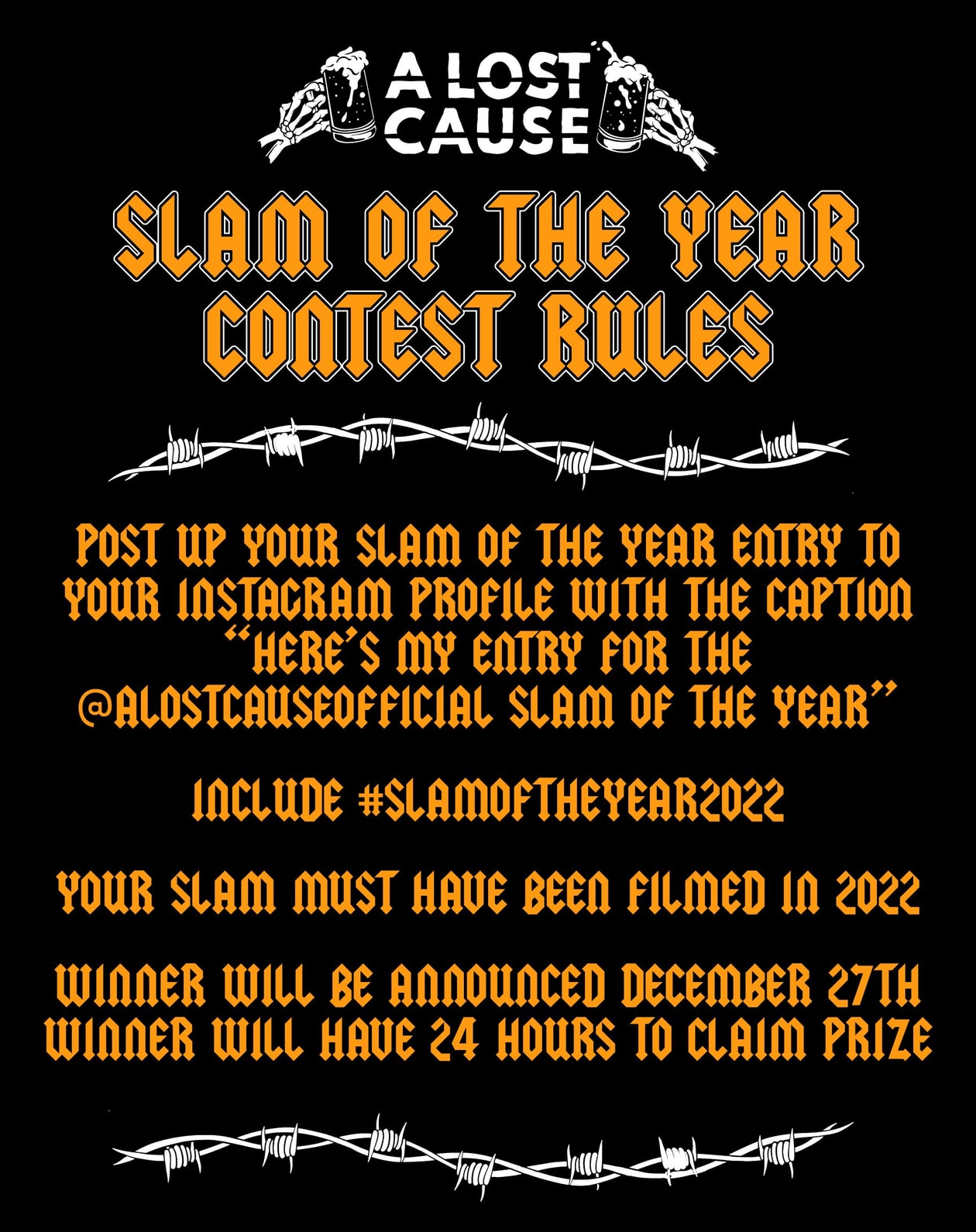 Enter A Lost Cause's 'Slam Of The Year 22' Contest