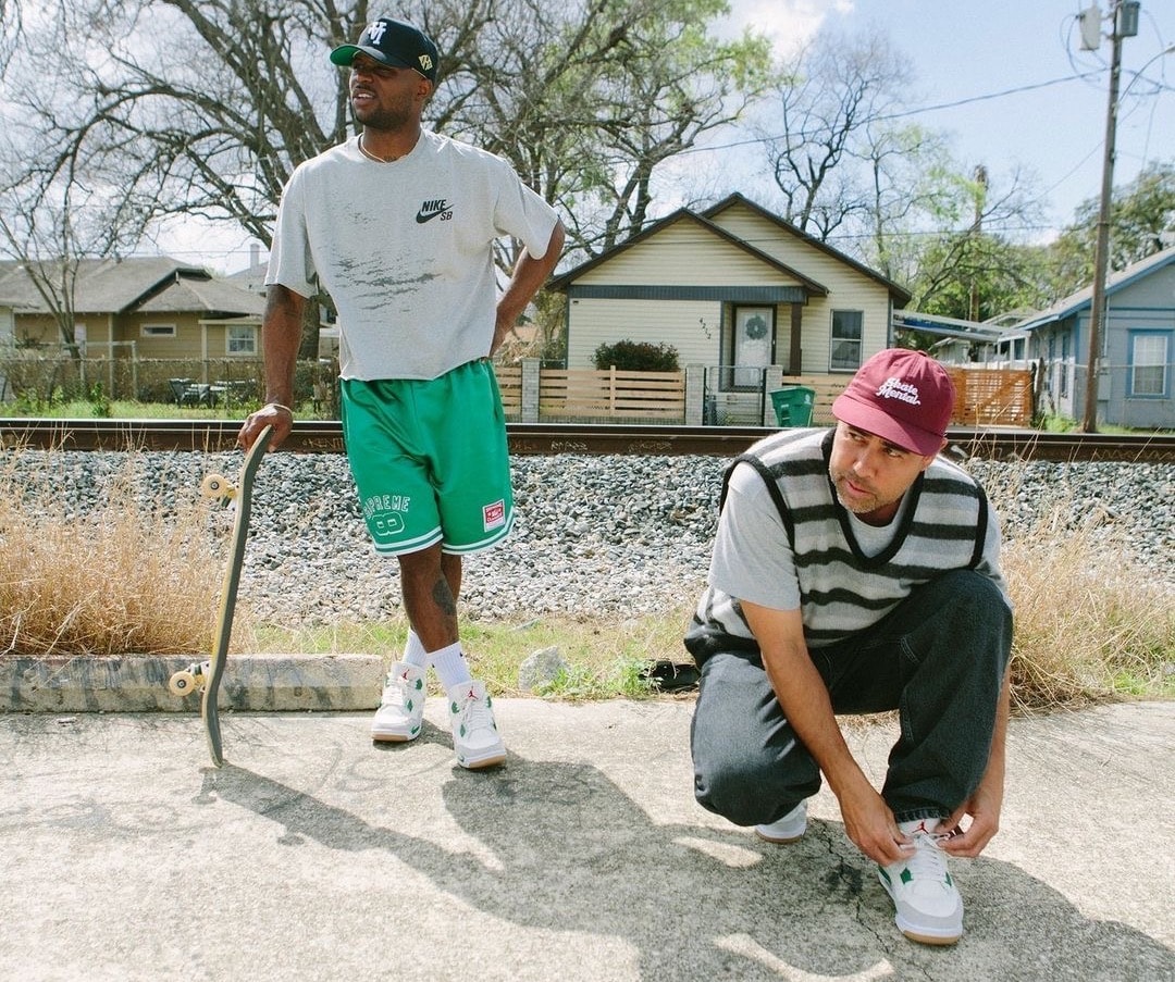 Dashawn Jordan, Eric Koston, Oski and more skate the new Pine Green Nike SB x Air Jordan 4
