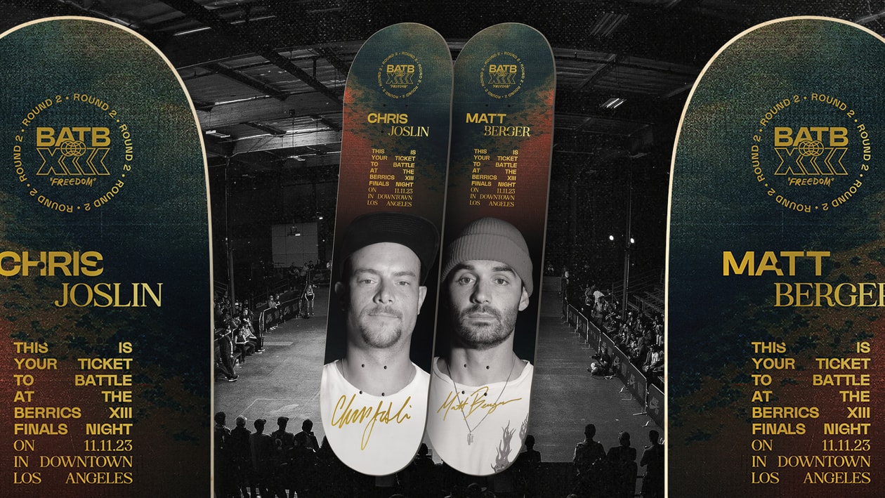 Autographed Chris Joslin and Matt Berger Round 2 BATB 13 Finals Night Ticket Boards now Available!