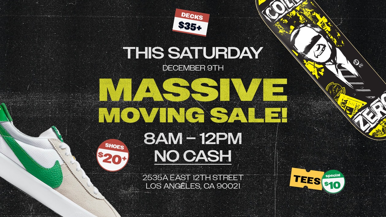 The Berrics Canteen Moving Sale!