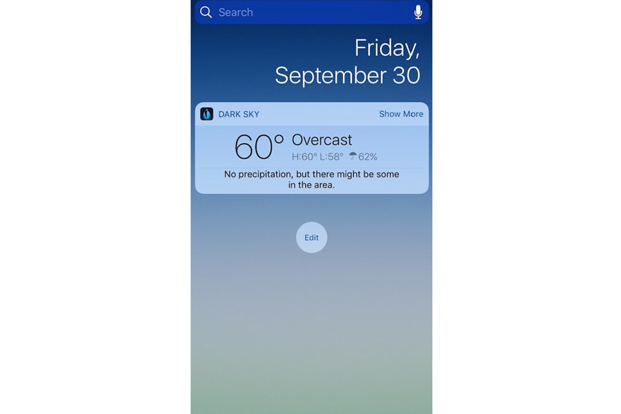 iOS 10 Widgets
