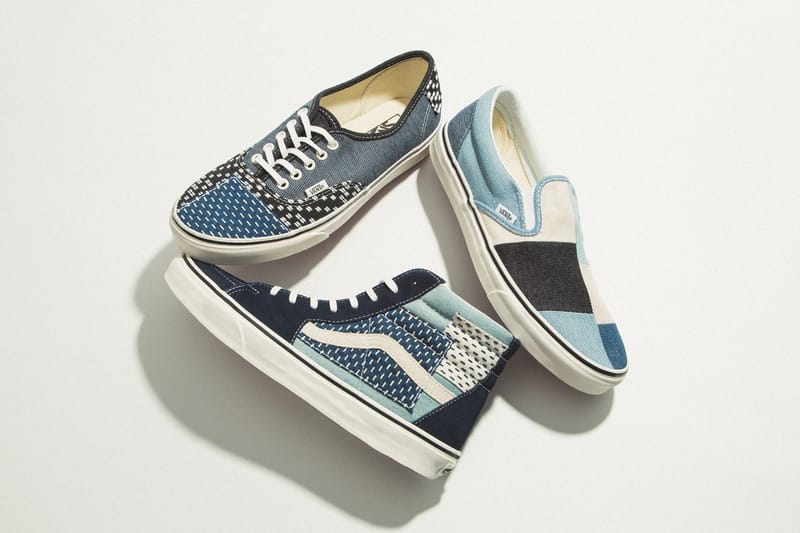 vans patchwork denim slip on