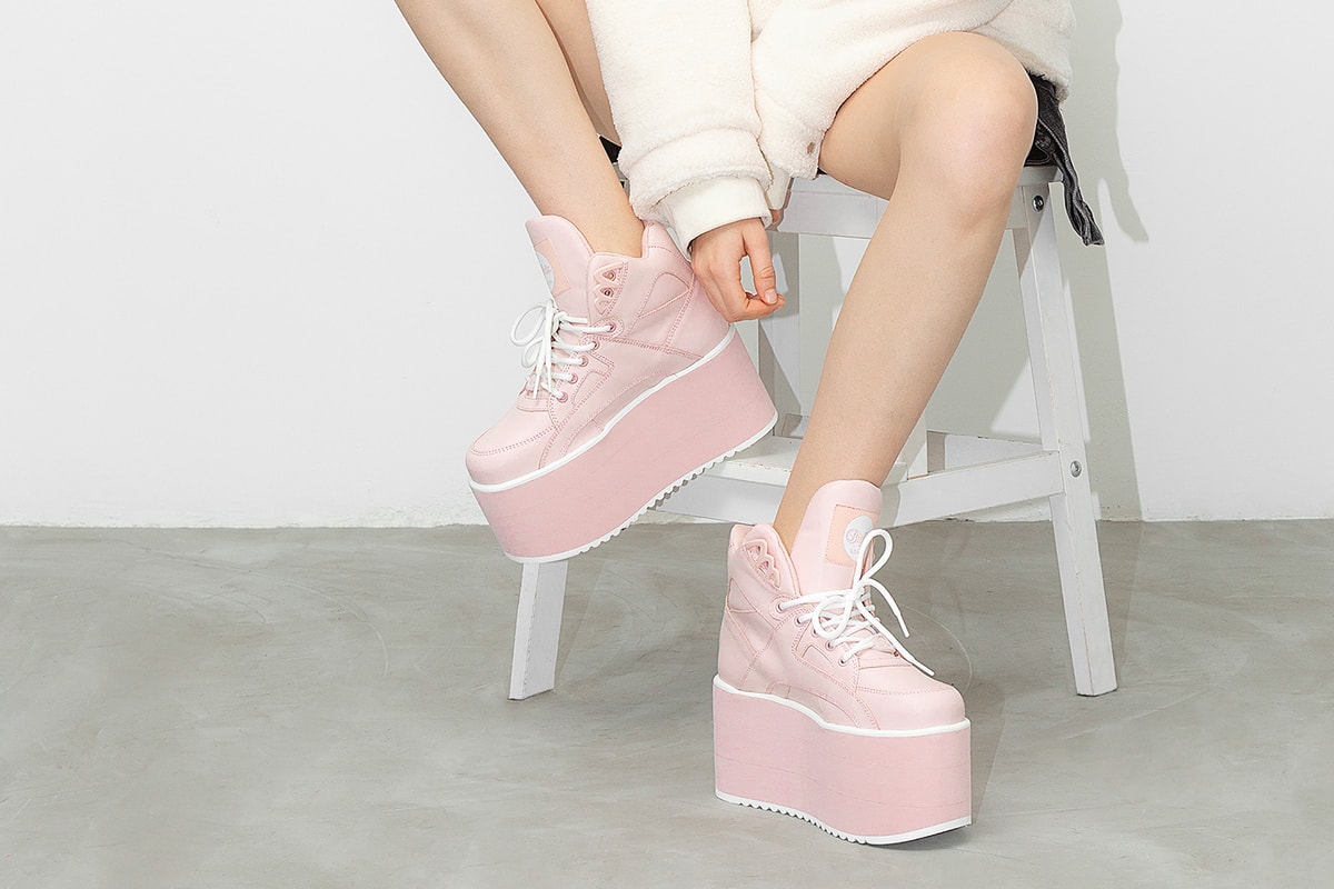 New Arrivals: Buffalo London Baby Pink High Tower & Powder Blue Classic Low-top