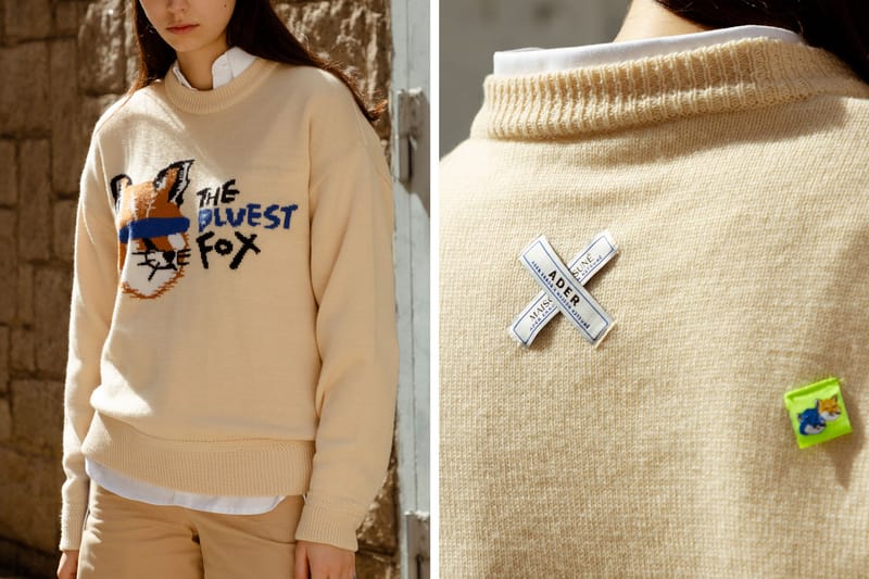 ader error maison kitsune sweatshirt