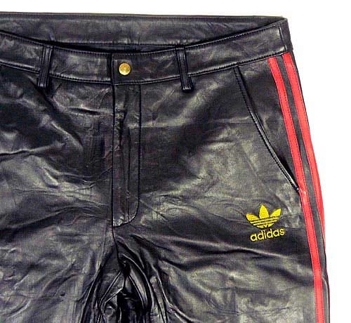 leather adidas jogging suit