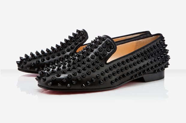 christian louboutin loafers spikes