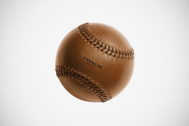 coach leather baseball